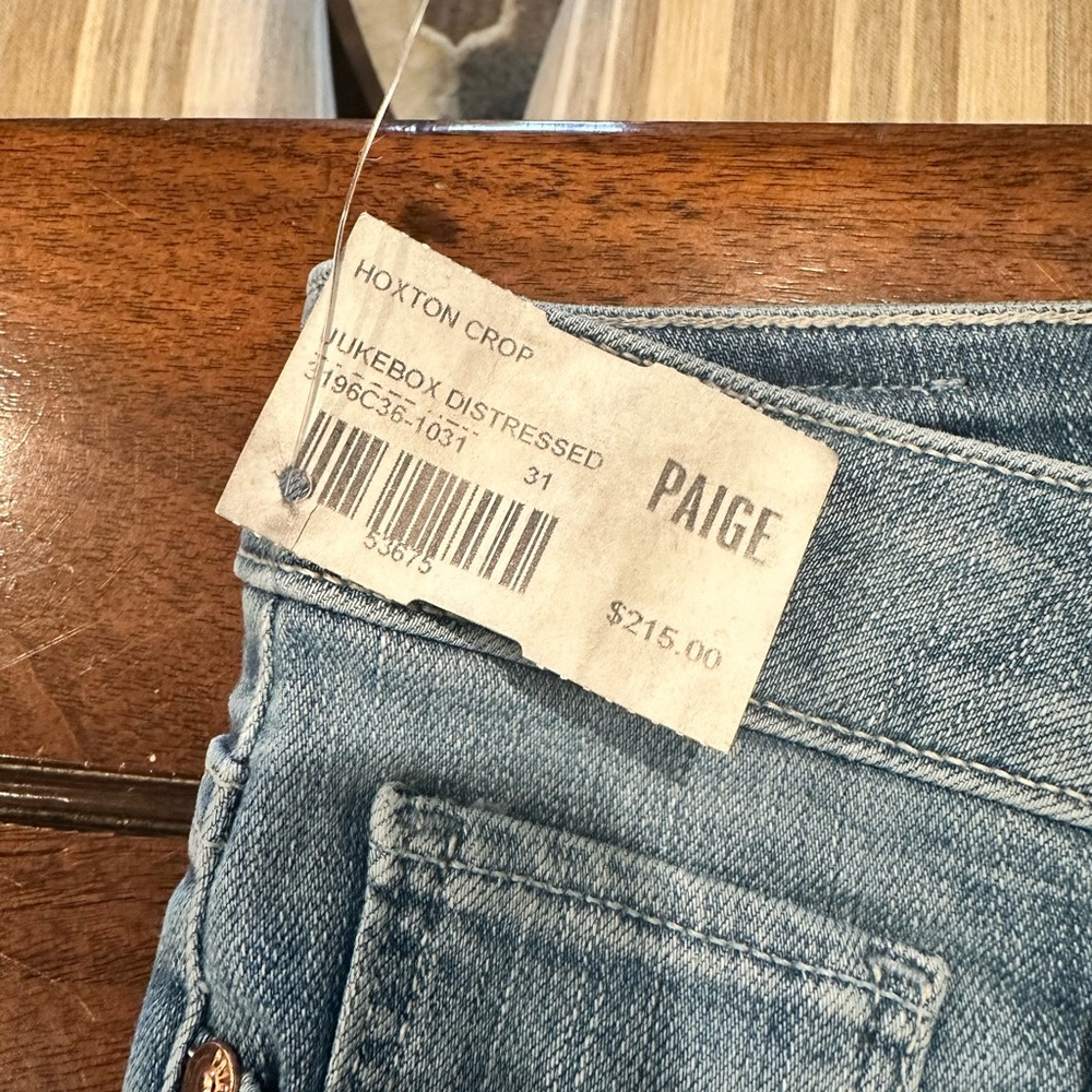 PAIGE Hoxton Crop Jeans in Jukebox Distressed.  New with Tags - Picture 3 of 6